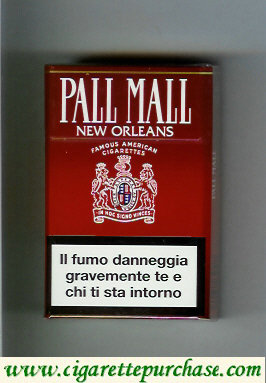 Pall Mall Famous American Cigarettes New Orlean cigarettes hard box